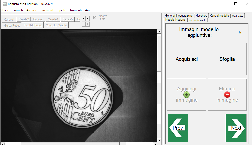 Schermata della moneta modello esempio 50cent